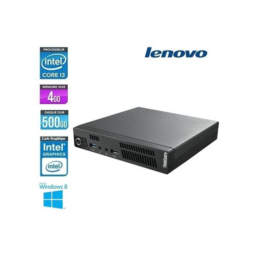 LENOVO THINKCENTRE M92 TINY CORE I3 3220T 2.8GhzCore i3-8 GHz 4 Go 500 Go Go Intel HD Graphics Familys WIFI Windows 10 Clavier+souris compatible AZERTY