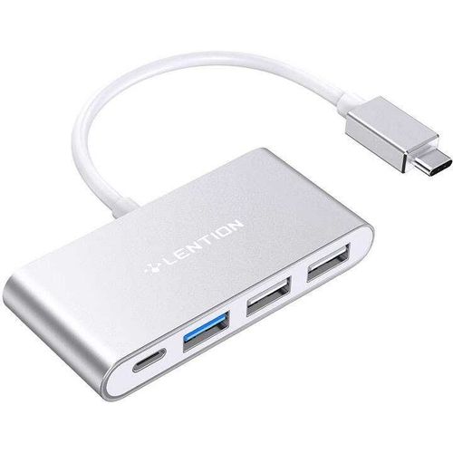 Lention 4in1 Hub Usb-c To Usb 3.0 2x Usb 2.0 Usb-c (silver)