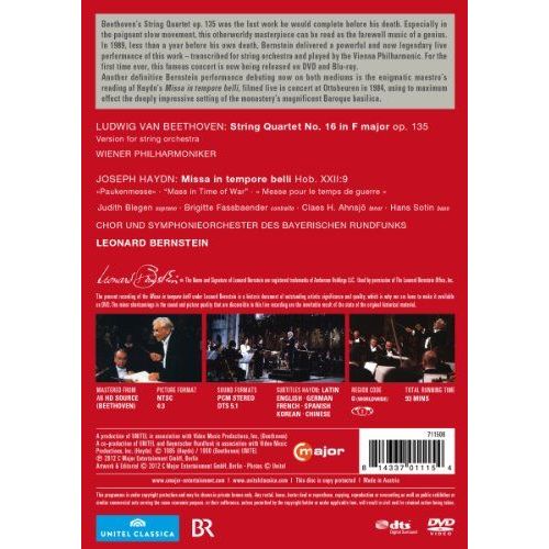 Leonard Bernstein Conducts Beethoven String Quartet No. 16 & Haydn Missa In Tempore Belli