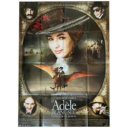 Les Aventures Extraordinaires D'Adle Blanc-Sec - Vritable Affiche De Cinma Plie - Format 120x160 Cm - De Luc Besson Avec Louise Bourgoin, Mathieu Amalric, Jean-Paul Rouve, Gilles Lellouche - 2010
