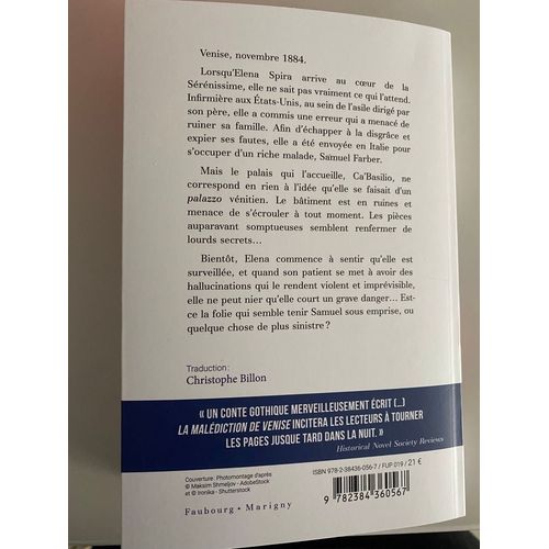 La Maldiction De Venise    Format Beau livre 