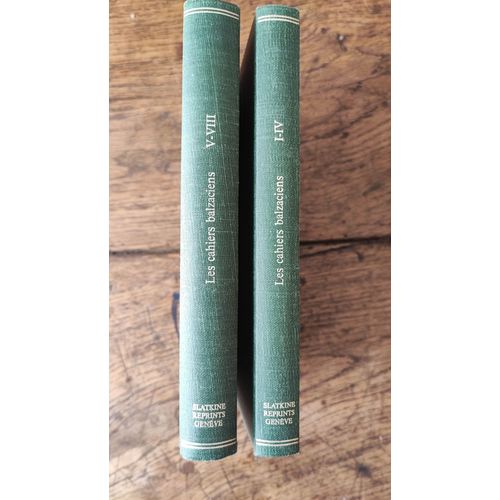Les Cahiers Balzaciens Publies Oar Marcel Bouteron Slatkine Reprints   