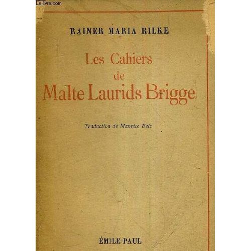 Les Cahiers De Malte Laurids Brigge. Livre ancien Rakuten Les Cahiers De Malte Laurids Brigge. Livre ancien Rakuten