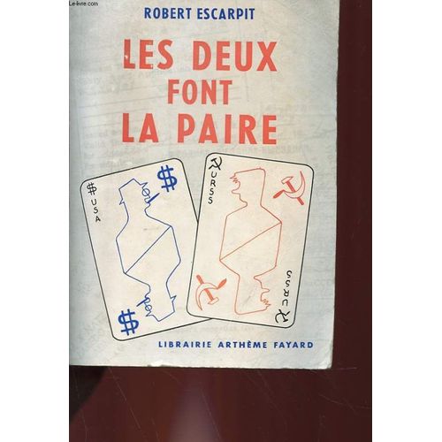 Les Deux Font La Paire   de Robert Escarpit 