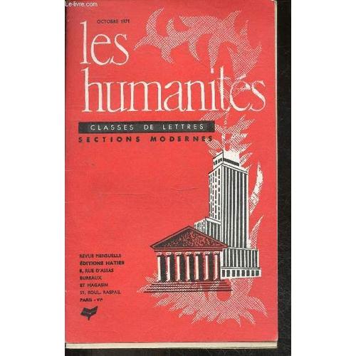 Les Humanites - Classes De Lettres Sections Modernes- N141 - Ocotbre 1971- Dossier Pedagogique, Dissertation Philosophique, Expression Par Delbegue, Etude Thematique: Camus, Resume De Texte:(...)   