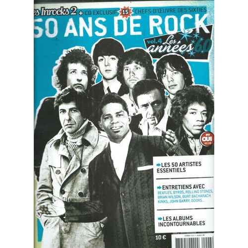 Les Inrocks 2- 2004 Burt Bacharach, John Barry, The Beach Boys, The Byrds, Johnny Cash, Leonard Cohen, The Doors, Bob Dylan, The Kinks, The Rolling Stones, Nino Ferrer & Gainsbourg, Jacques Dutronc
