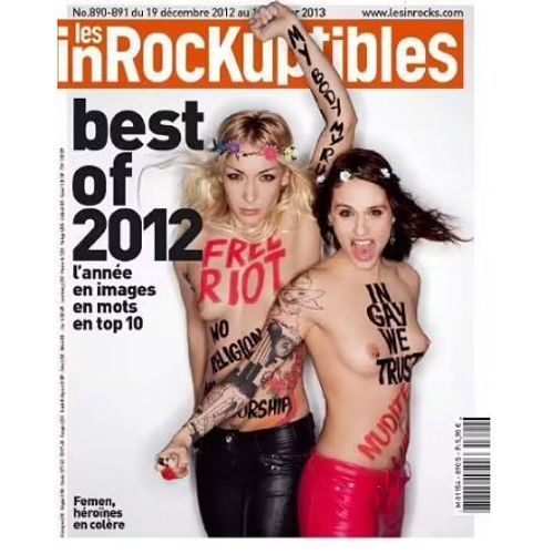 Les Inrockuptibles N 890-891 _ Best Of 2012 : L'anne En Images, En Mots, En Top 10 / Femen, Hrones En Colre _ 19 Dcembre 2012 Au 1er Janvier 2013