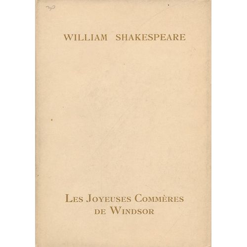 Les Joyeuses Commres De Windsor   de william shakespeare 