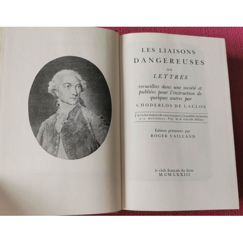 Les Liaisons Dangereuses   de pierre choderlos de laclos  Format Beau livre 