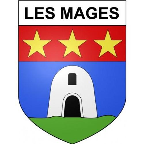 Les Mages 30 Ville Stickers Blason Autocollant Adhsif - Taille : 8 Cm