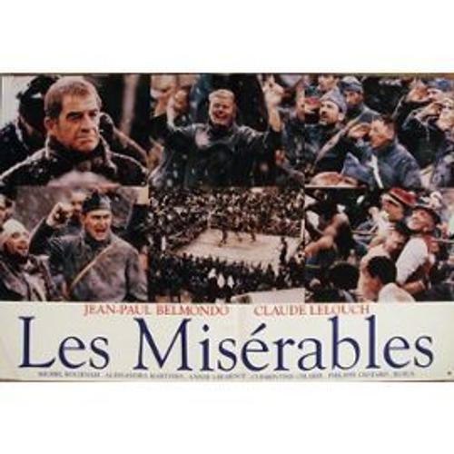 Les Miserables - Jean Paul Belmondo - Claude Lelouch - Jean Marais - Michel Boujenah - Jeu 6 Photos D'exploitation Du Film En Couleur 34,5x53 Cm - 1995