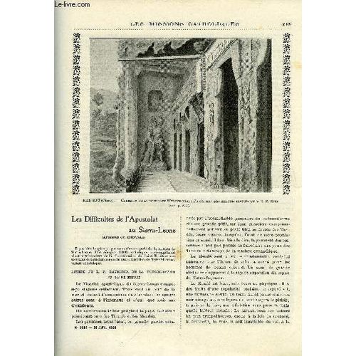 Les Missions Catholiques N 2082 - Les Difficults De L Apostolat Au Sierra-Leone, Une Mission Chez Les Mixtques, Une Excursion Au Kan Sou Par Le R.P. Dols, La Lproserie De Gotemba   de Collectif 