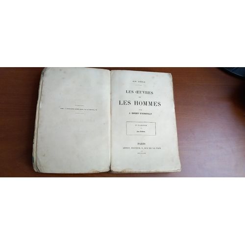 Les Oeuvres Et Les Hommes Par J. Barbey D'aurevilly. 3me Partie Seule : Les Potes. 1862.   de jules barbey d'aurevilly 