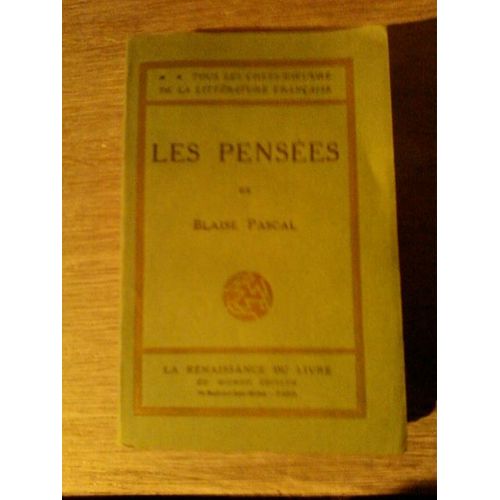 Les Penses   de blaise pascal