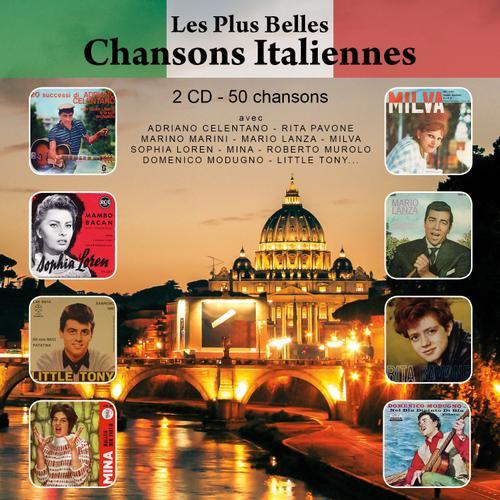 Les Plus Belles Chansons Italiennes - 50 Chansons - 2 Cd - Achille Togliani, Adriano Celentano, Aurelio Fierro, Claudio Villa, Domenico Modugno