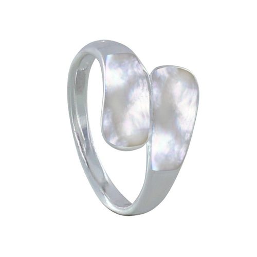 Les Poulettes Bijoux - Bague Argent Toi Et Moi Gouttes En Nacre