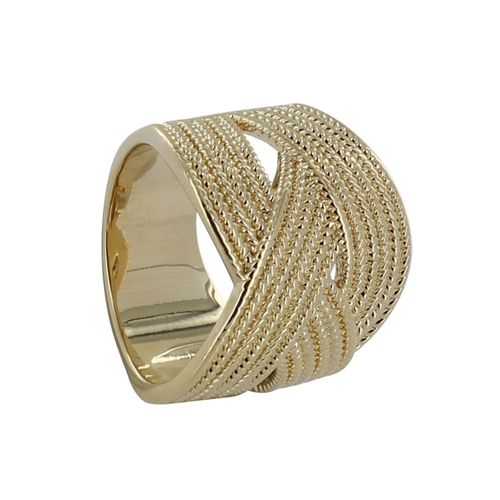 Les Poulettes Bijoux - Bague Plaqu Or Entrelace Torsade