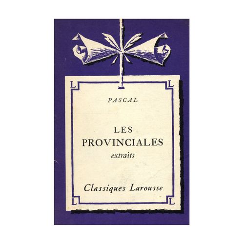 Les Provinciales / Pascal, Blaise / Rf: 14943   de Pascal, Blaise 