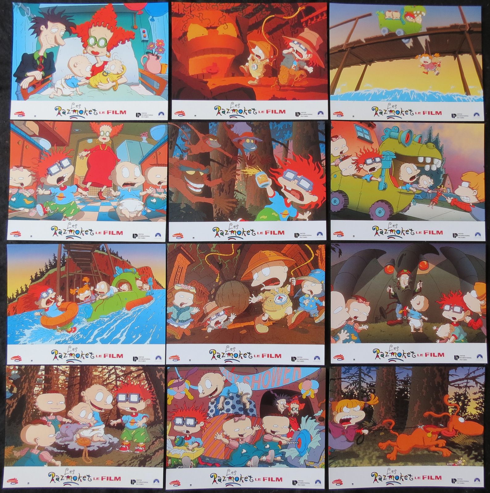 Les Razmoket  Paris, Le Film - Rugrats In Paris, The Movie : Jeu De 12 Photos D'Exploitation De Cinma - Chaque Affiche 21x27,5 Cm - De Stig Bergqvist & Paul Demeyer Avec Ch. Cavanaugh - Film 2000