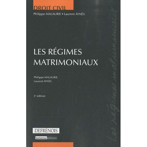 Les Rgimes Matrimoniaux    Format Broch 