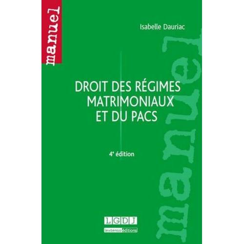 Droits De Rgimes Matrimoniaux Et Du Pacs   de Dauriac Isabelle  Format Beau livre 