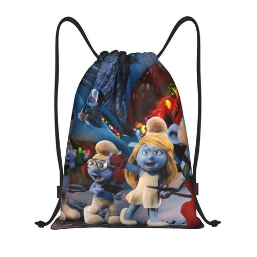 Les Schtroumpfs Sac  Dos  Cordon De Serrage Pour Le Sport, Le Yoga, La Natation, La Gym, Le Sport, La Sangle - Yq1121