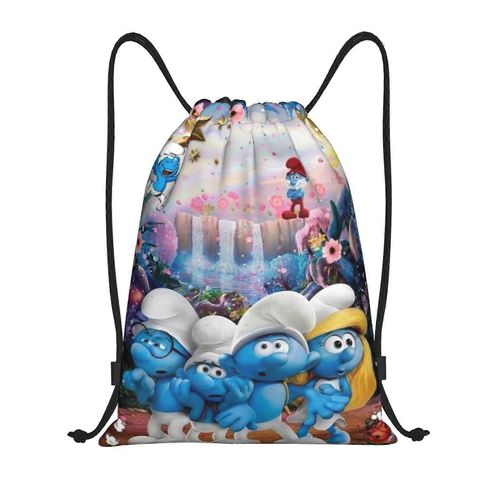 Les Schtroumpfs Sac  Dos  Cordon De Serrage Pour Le Sport, Le Yoga, La Natation, Le Sport, La Gym, Le Sport, La Sangle - Yq1327