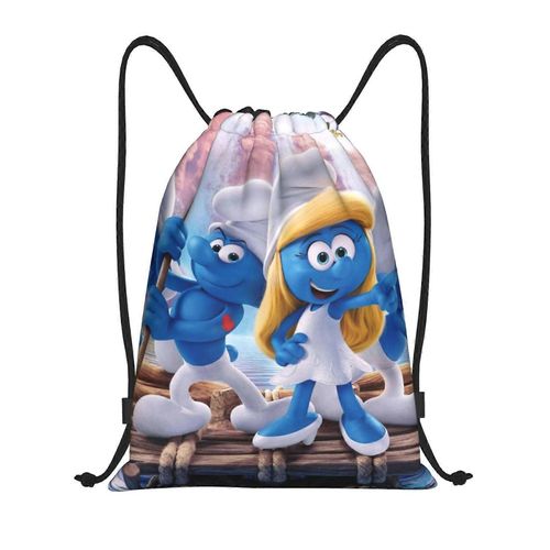 Les Schtroumpfs Sac  Dos  Cordon De Serrage Pour Le Sport, Le Yoga, La Natation, Le Sport, La Gym, Le Yoga, La Natation, Yq1105
