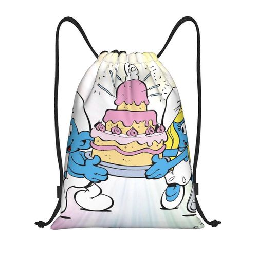 Les Schtroumpfs Sac  Dos  Cordon De Serrage Pour Le Sport, Le Yoga, La Natation, Le Sport, La Gym, Le Yoga, La Natation, Yq1265