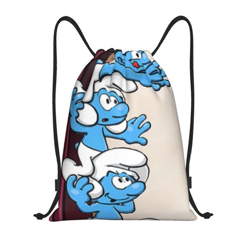 Les Schtroumpfs Sac  Dos  Cordon De Serrage, Sac De Sport, Sac De Sport Pour Le Yoga, La Natation, Sac  Bandoulire - Yq1291