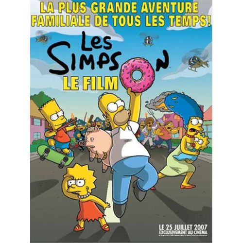 Les Simpson - Le Film (The Simpsons Movie) - Vritable Affiche De Cinma Plie- Format 40x60 Cm - De David Silverman Avec Dan Castellaneta, Julie Kavner, Philip Rosenthal, Nancy Cartwright -2007