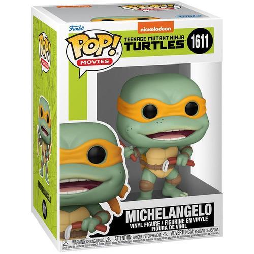 Les Tortues Ninja - Figurine Pop! Michelangelo Avec Saucisse Nunchucks 9 Cm