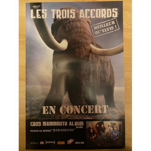 Les Trois Accords - En Concert - Gros Mammouth - 40x60cm - Affiche / Poster Envoi En Tube