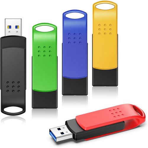 LETNERNY-Cls Usb 64 Go, Cles Usb 3.0 Lot De 5 Clefs Usb 64Go Haute Vitesse 85 Mo/S Multicolore Flash Drive 128 Giga Pas Cher Compatible Avec Ordinateur, Console De Jeux, Pc