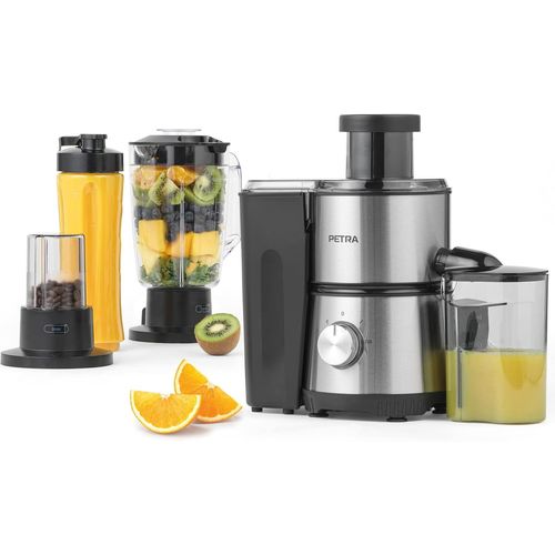 LETNERNY-Pt4294Vdeeu7 Blender Multifonction 4 En 1, Sans Bpa Extracteur De Jus lectrique, Moulin Pour Caf/pices, Nettoyage Facile, Polyvalent Machine  Jus, 1L & 600Ml Bouteille, 2 Vitesses, 400W