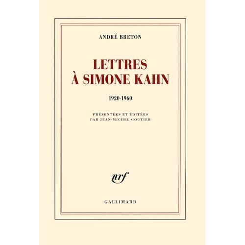 Lettres  Simone Kahn - 1920-1960   de Breton Andr  Format Non Precis 