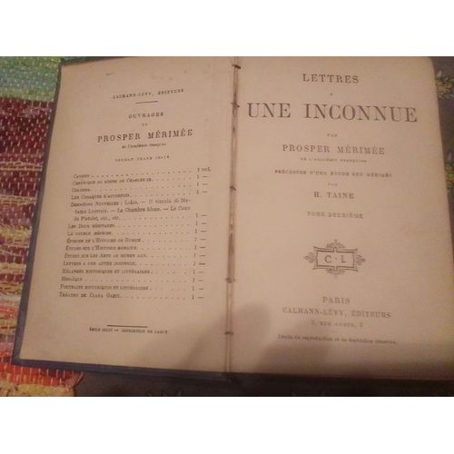 Lettres  Une Inconnue   