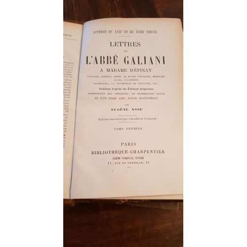 Lettres De L'abb Galiani  Madame D'epinay : Voltaire, Diderot, Grimm, Etc.   de Asse Eugne  Format Reli 