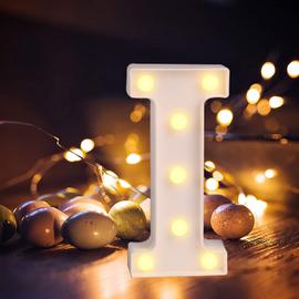 mariage ou festival Lettres de l’alphabet à LED avec lumière blanche chaude pour décoration d’intérieur bar fête 