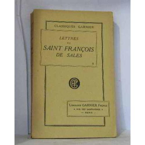 Lettres De Saint Franois De Sales de 