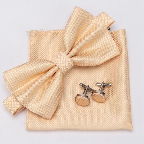 Lvent De Manchette  Carreaux Classiques Pour Hommes,Ensemble De N?Uds Papillon,Mouchoir,Boutons De Manchette Formels,Fte De Mariage,3 Pices