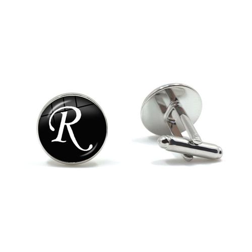 Lvent De Manchette Alphabet Simple Pour Hommes, A-Z De Mode Masculine, Bouton De Manchette De Lettre De Document Argent Pour Chemise De Gentleman Masculin, Boutons De Manchette De Mariage, Cadeaux