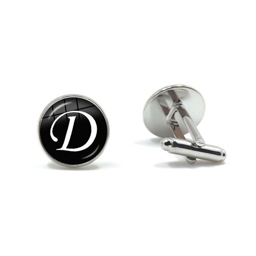 Lvent De Manchette Alphabet Simple Pour Hommes, A-Z De Mode Masculine, Bouton De Manchette De Lettre De Document Argent Pour Chemise De Gentleman Masculin, Boutons De Manchette De Mariage, Cadeaux