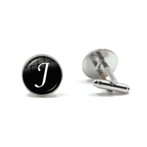 Lvent De Manchette Alphabet Simple Pour Hommes, A-Z De Mode Masculine, Bouton De Manchette De Lettre De Document Argent Pour Chemise De Gentleman Masculin, Boutons De Manchette De Mariage, Cadeaux