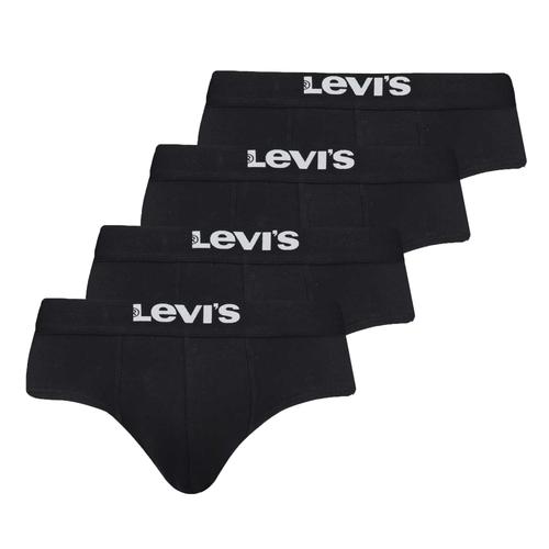 Levi's Slips Pour Hommes, Paquet De 4 - Solid Basic Brief Organic Ecom Noir L (Large)