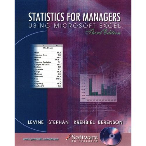 Statistics For Managers Using Microsoft Excel   de Levine 
