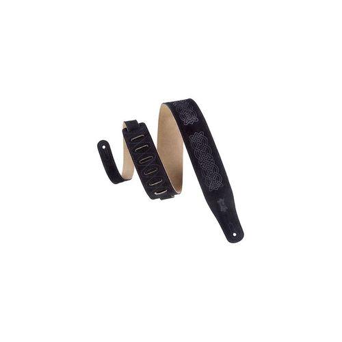 Levy's Ms26ck-Blk - Sangle Daim Motifs Celtic Presss Dos Cuir - Black