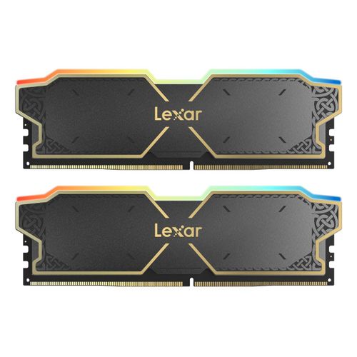 Lexar Lexar Kit Barrettes mmoire 32Go (2x16Go) DIMM DDR5 Thor RGB 6000MHz (Noir)