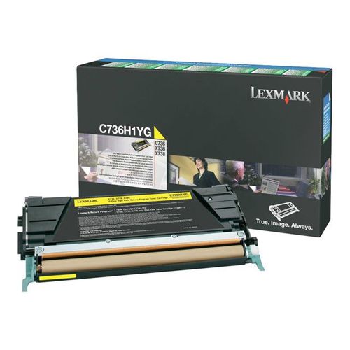 Lexmark -  Rendement lev - Jaune - Original - Cartouche De Toner Lccp, Lrp - Pour C736dn, 736dtn, 736n; X736de, 738de, 738dte