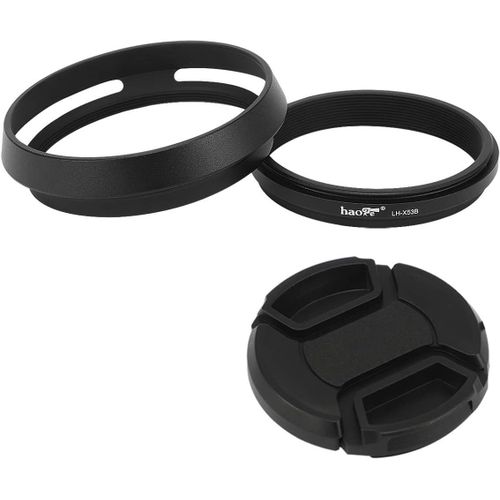 Lh-X53B Pare-Soleil 3 En 1 Avec Bague D'Adaptation Et Capuchon  Clipser Pour Appareil Photo Fujifilm X100Vi Fuji Finepix X70 X100 X100S X100T X100F X100V Noir Remplace Fujifilm Lh[GOP6253099]